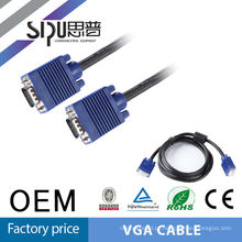 SIPU alta qualidade 3 + 6 cabo VGA com trança de Nylon azul e cabo de vga conector chapeado ouro
